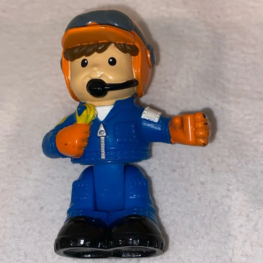 Little People Fire Rescue set , Drew, helicopter, basket, ladder